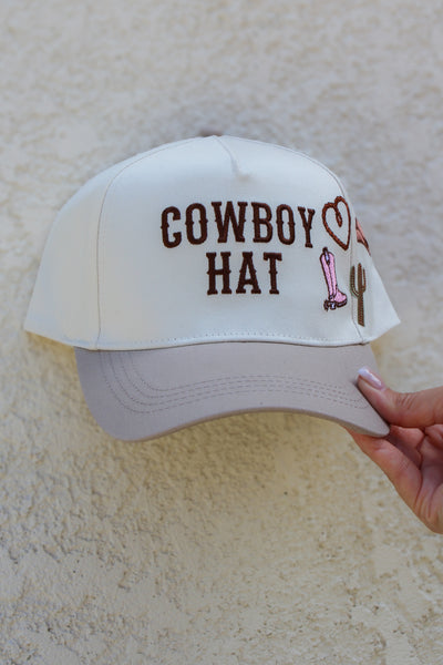 Cowboy Hat Embroidered Trucker