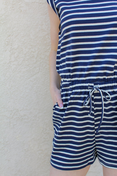 Navy Nautical Romper