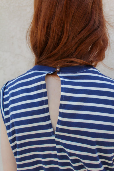 Navy Nautical Romper