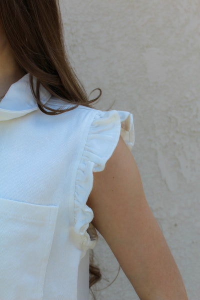 Kenny Ruffle Sleeve Vest