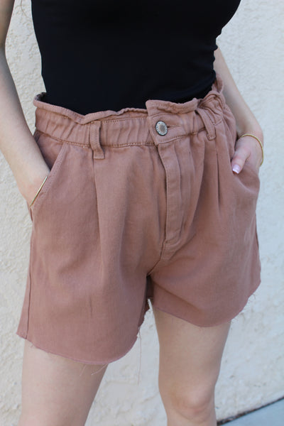 Woodrose Denim Shorts