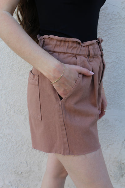 Woodrose Denim Shorts