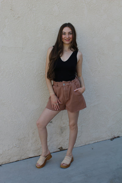 Woodrose Denim Shorts