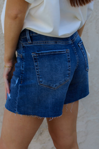 Lovervet Parker Raw Hem Denim Shorts