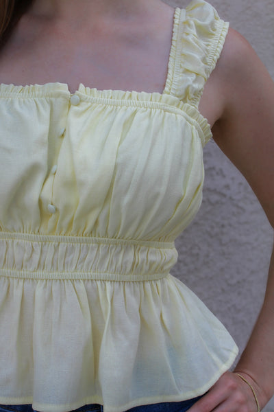 Butter Peplum Tank