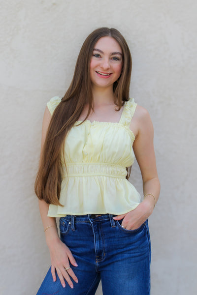 Butter Peplum Tank