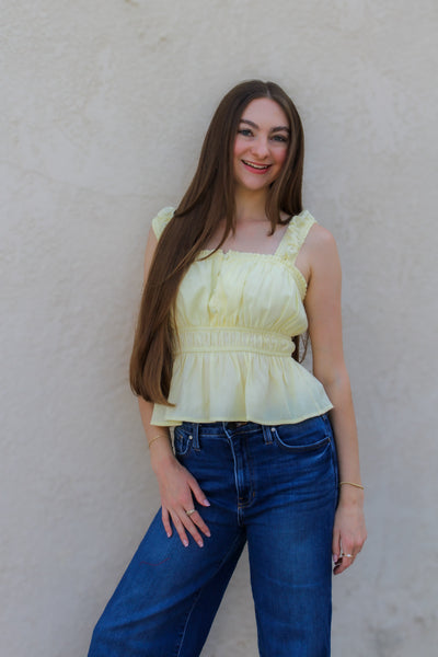 Butter Peplum Tank