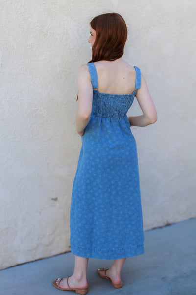 Fairly Certain Floral Denim Dress