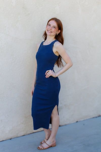 Nini Acid Washed Midi Dress
