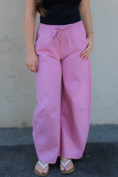 Cranberry Dreams Barrel Pants