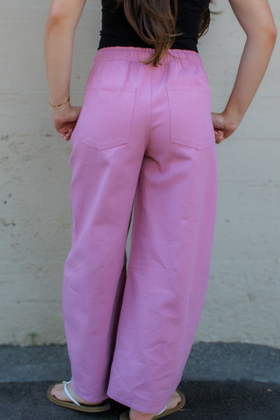 Cranberry Dreams Barrel Pants
