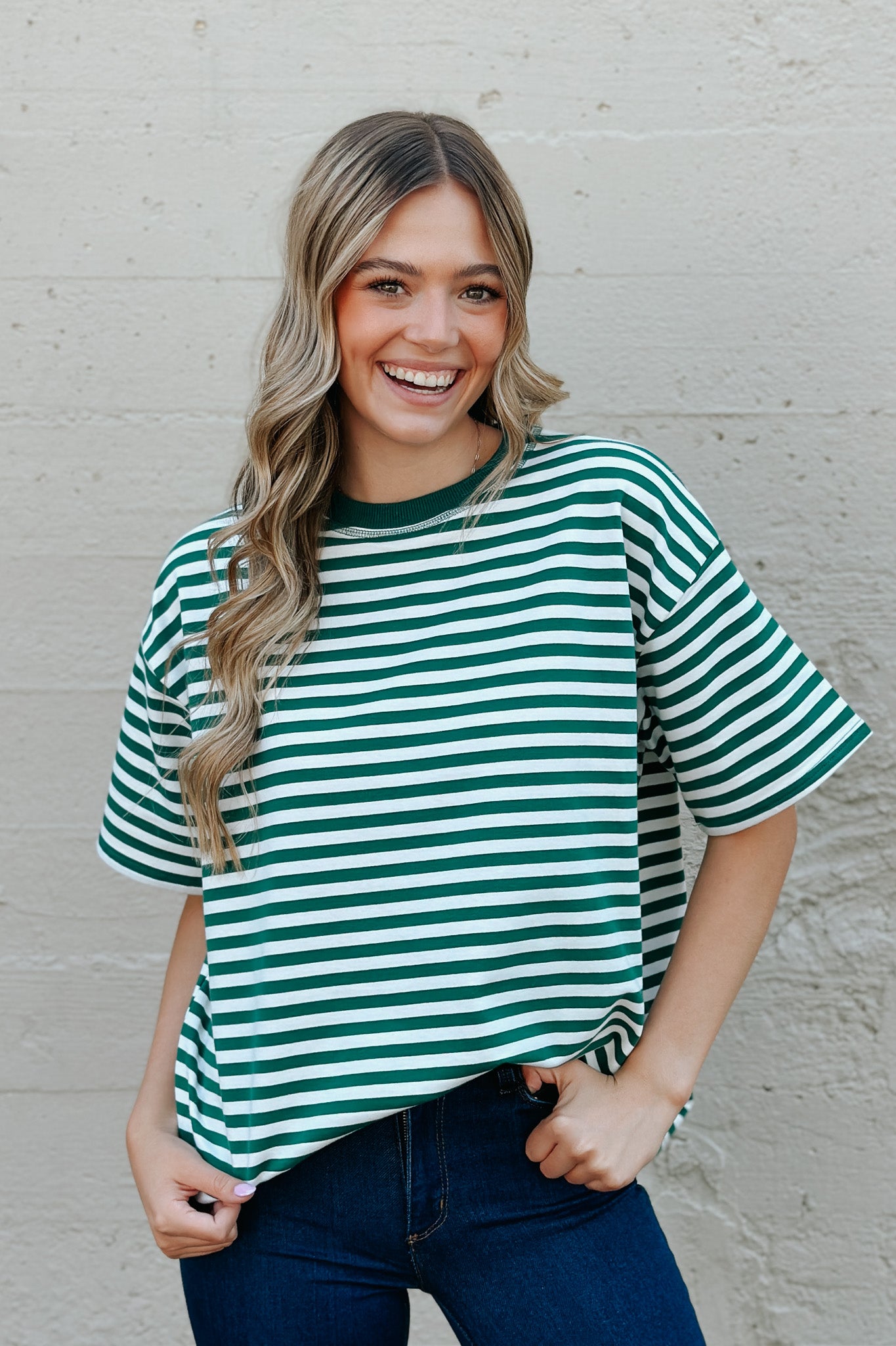 First Down Striped Tee