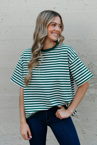 First Down Striped Tee