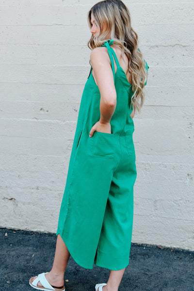 Jump To Conclusions Jumpsuit / Varsity Green