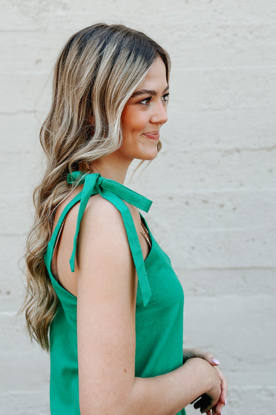 Jump To Conclusions Jumpsuit / Varsity Green