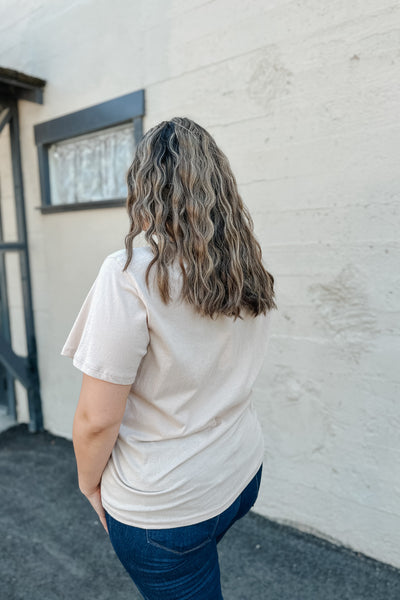 Girlfriend V Neck Tee / Birch