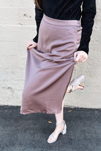 Sweet and Satin Midi Skirt