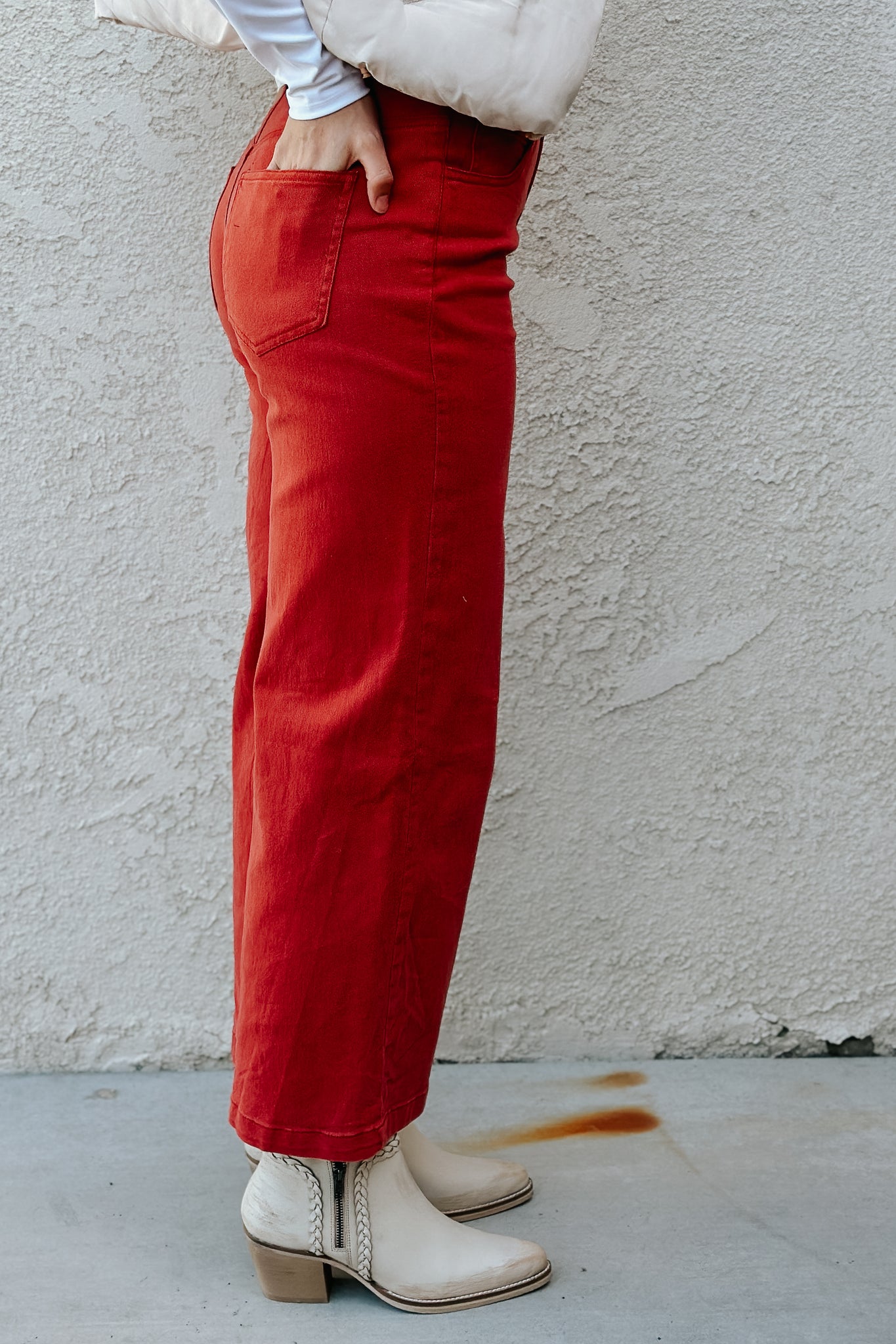 Maddie Trouser Jeans / Rust Red