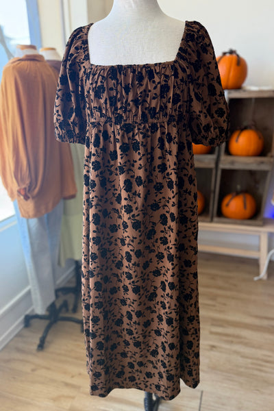Simone Velvet Floral Dress
