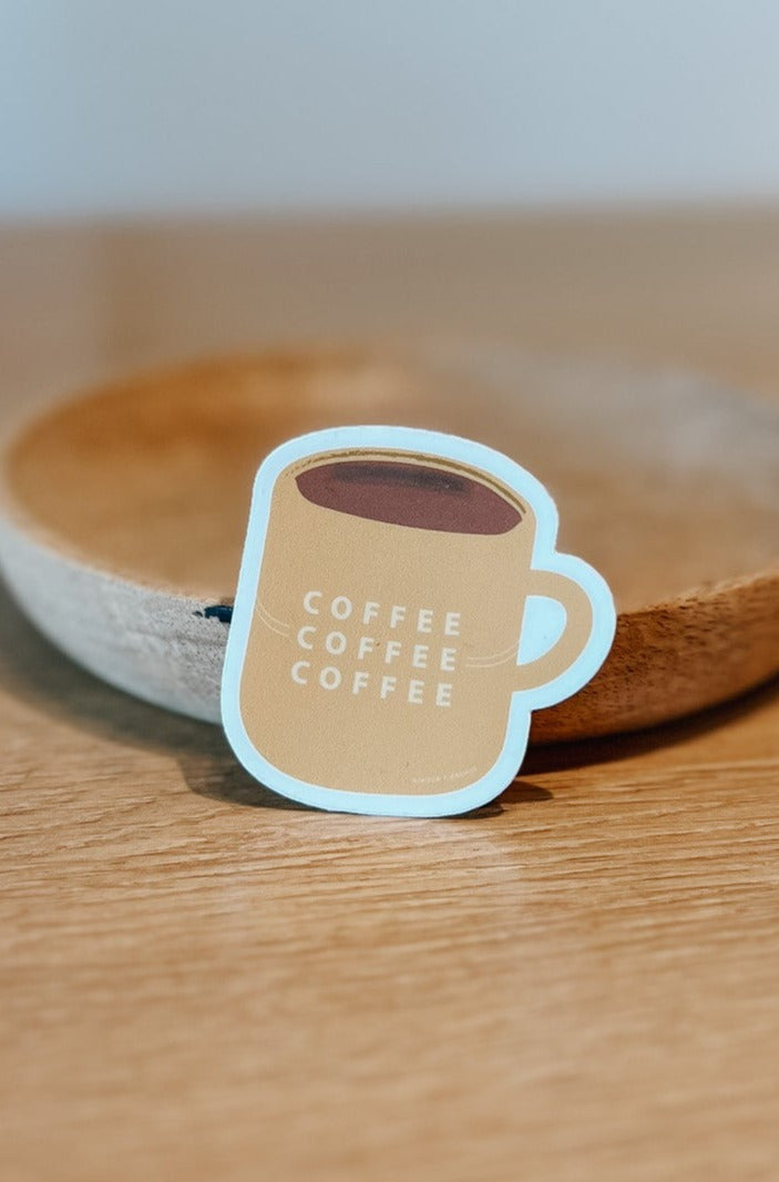 Mini Coffee Mug Vinyl Sticker