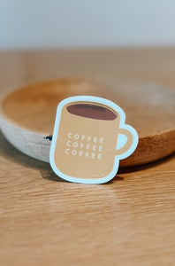 Mini Coffee Mug Vinyl Sticker