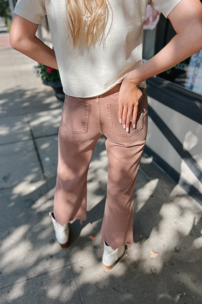 Vervet Leslie Distressed Flares / Aztec Brown