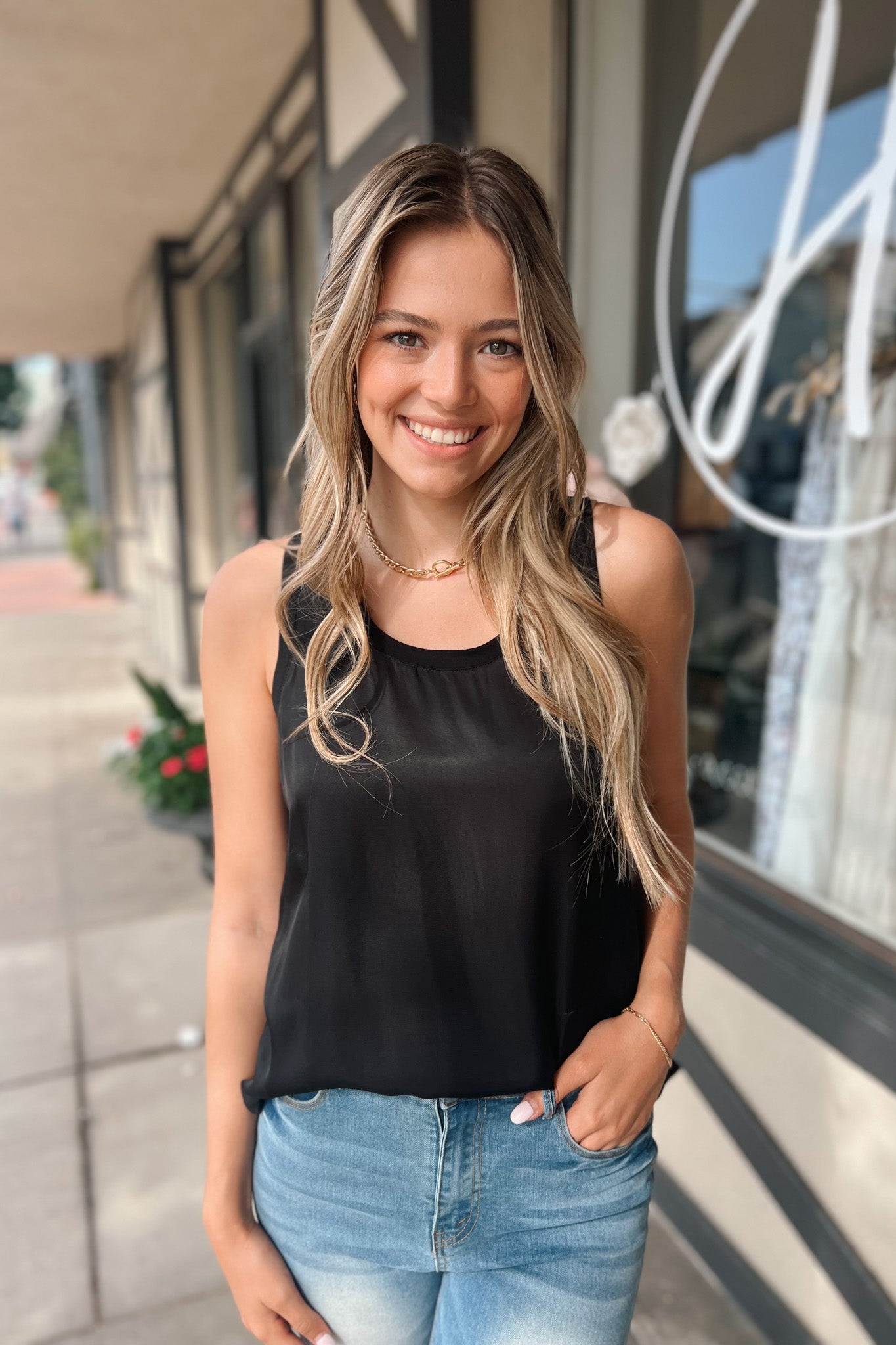 Vicky Satin Tank