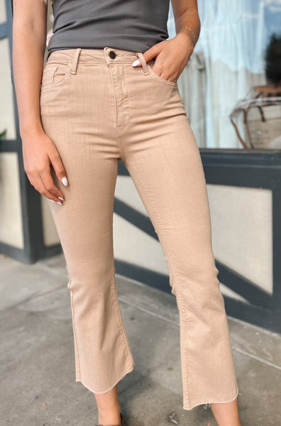 Cropped Demi Flare / Khaki