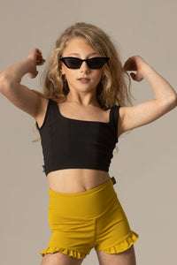 Tiger Friday Duchess Crop Top / Black