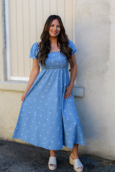 Celina Denim Midi Dress