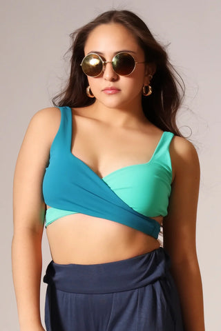 *Pre-Loved* Tiger Friday Monica Mix-and-Match Bralette Pacific