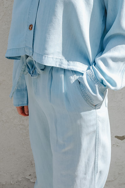 Chantilly Chambray Wide Leg Pants