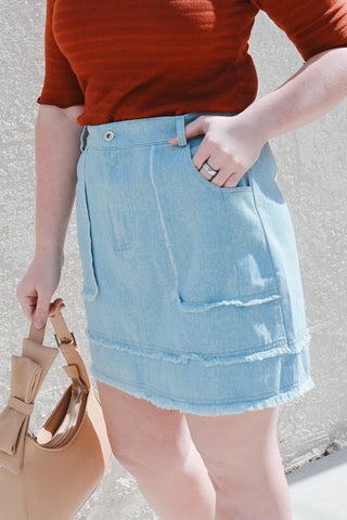Dede Light Denim Skirt