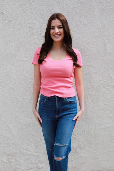 Sirena Rib Tee / Sunset Pink by Z Supply