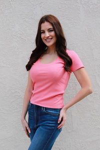 With The Crew Basic Tee / Firebird Coral