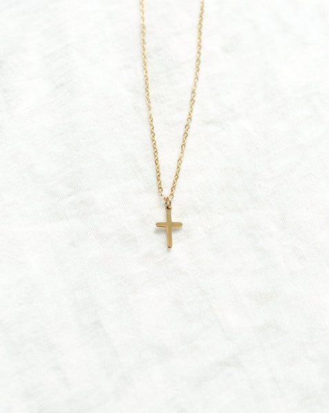 18k Gold Cross Necklace