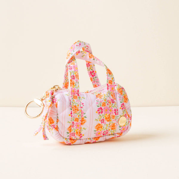 Itty Bitty Duffle Bag Charm / Petal Parade Pink