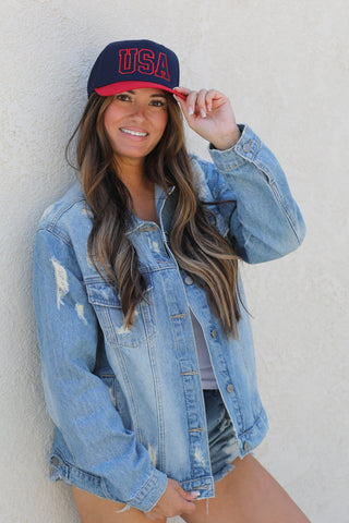 Daily Duty Distressed Denim Jacket