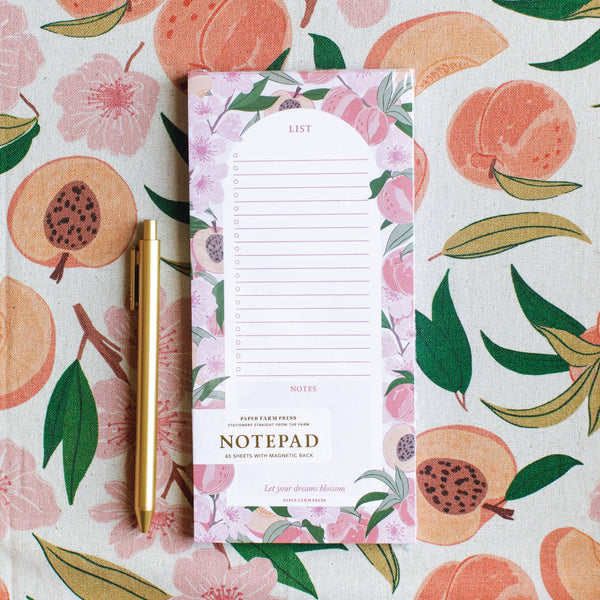 Peach Blossom Market List Notepad