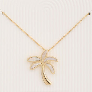Pearly Palm Tree Necklace