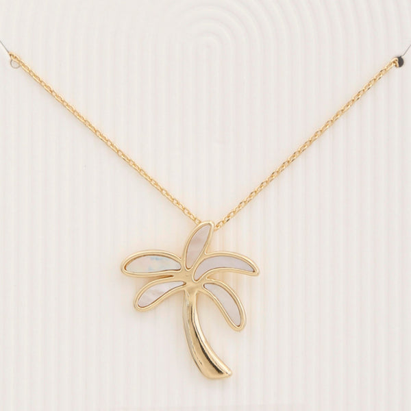 Pearly Palm Tree Necklace