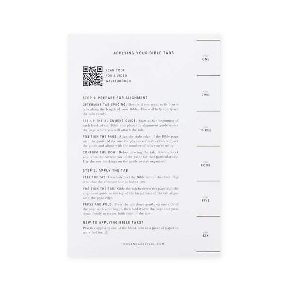 Hosanna Revival Bible Tabs / Gold Foiling
