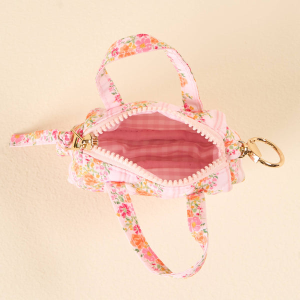 Itty Bitty Duffle Bag Charm / Petal Parade Pink