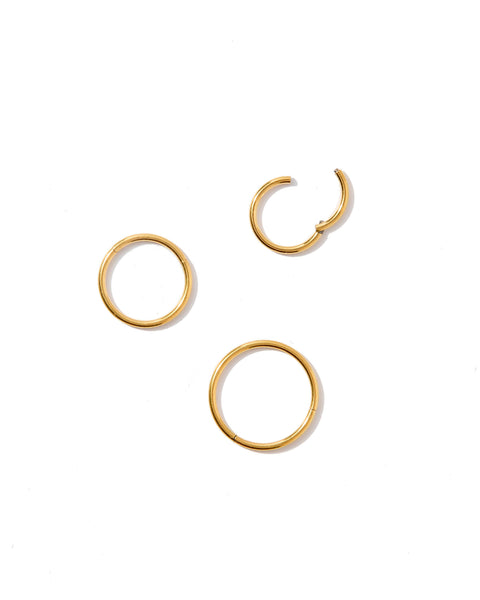 Ava Huggie Infinity Hoop Earrings / Gold 8mm