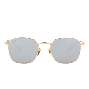 DIFF Axel Sunglasses / Gold + Silver