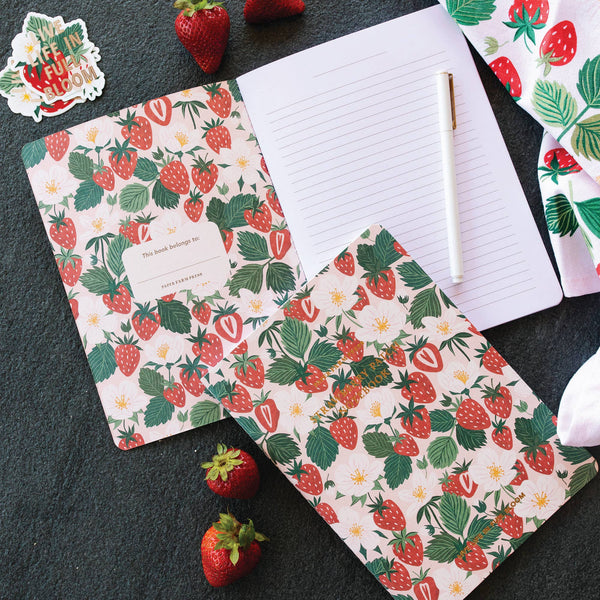 Live Life in Full Bloom Strawberry Patch Notebook