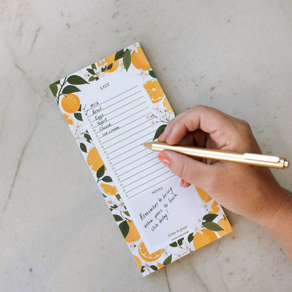 Orange Orchard Market List Notepad