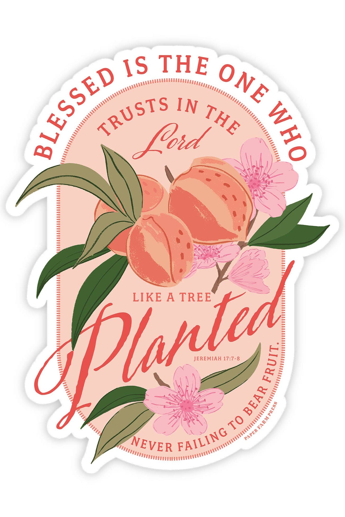 Peach Faith Decal Sticker