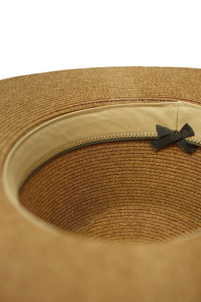 Myla Straw Rancher with Leopard Band