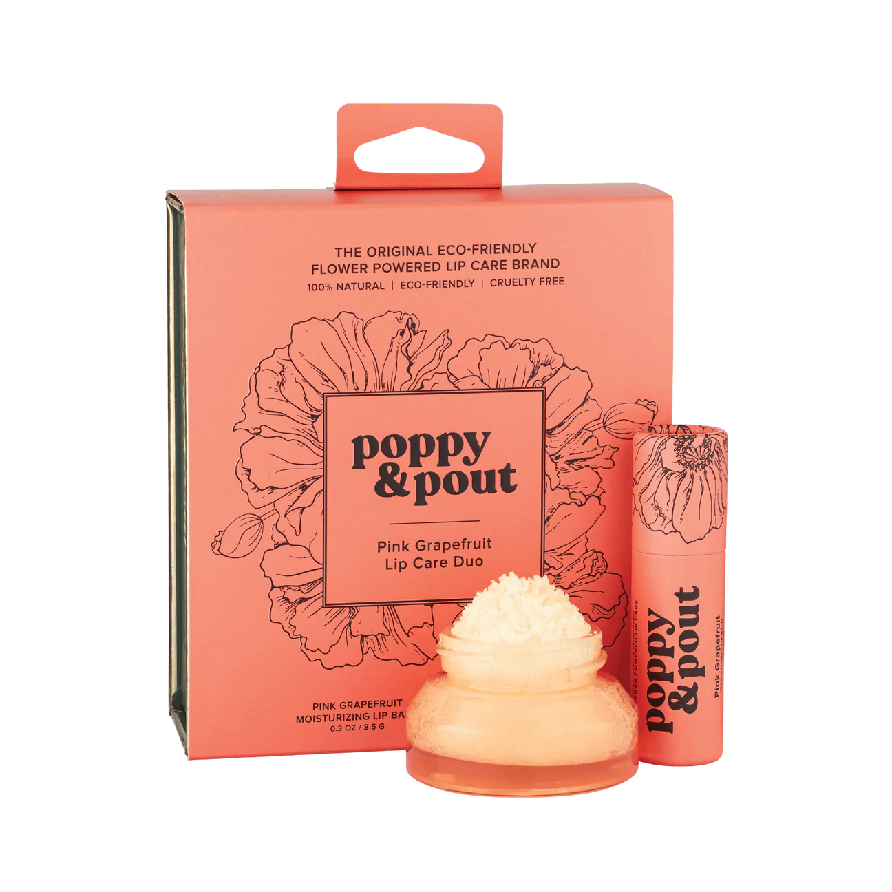 Poppy & Pout Lip Care Duo / Pink Grapefruit